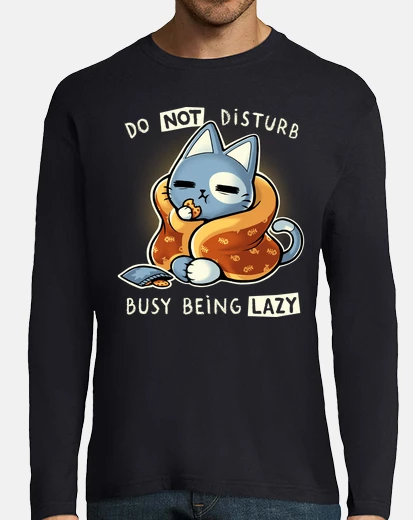 Tee-shirt occupé à être paresseux - chat mignon n