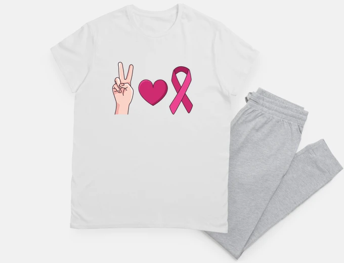 Pyjama october rose victory love ribbon night sleep