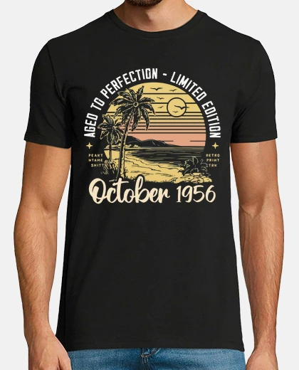 Tee-shirt Octobre 1956 Cadeau 1956 Anniversaire Octobre 1956
