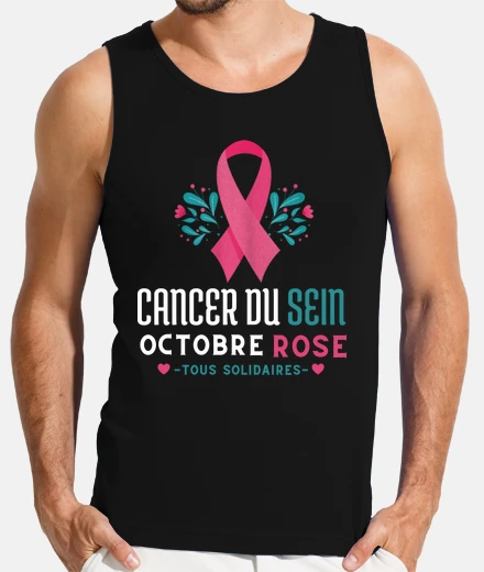Tee-shirt octobre rose cancer du sein cadeau