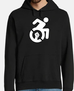 Ocupation army cripple. Hombre, jersey con capucha, negro