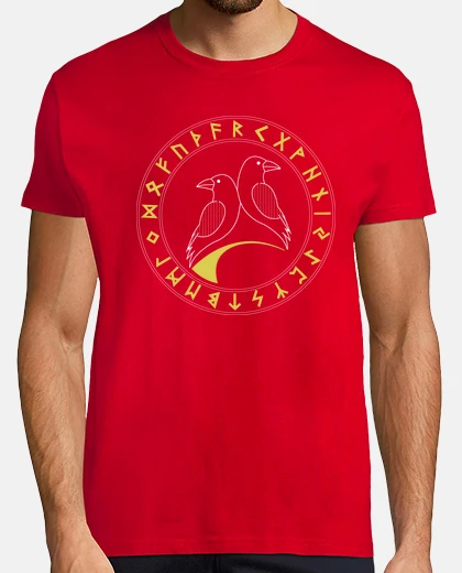 Tee-shirt odin corbeaux et runes