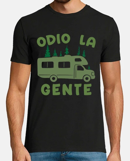 Playera Odio A La Gente Camping Divertido
