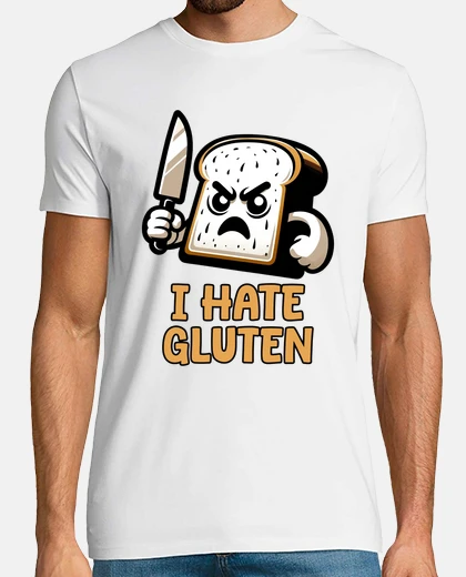 T-shirt odio le magliette da uomo senza glutine