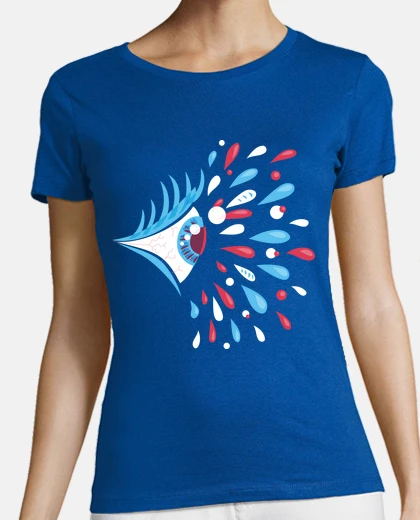 Tee-shirt oeil psychédélique côté regardant