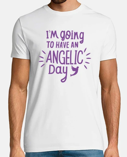 T-shirt oggi avrò una giornata angelica viola