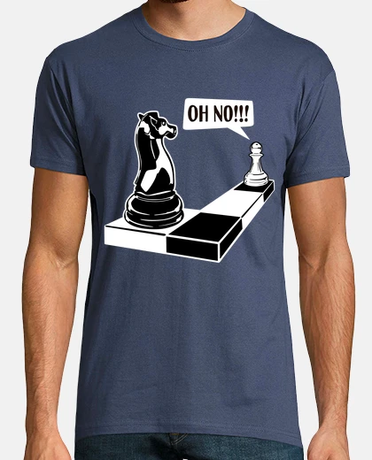 Tee-shirt oh non cheval pion joueur d&#39;échecs échec et mat