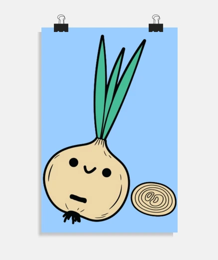 Poster oignon oignons culture de l fun funny poster salon chambre atelier magasin affiche 