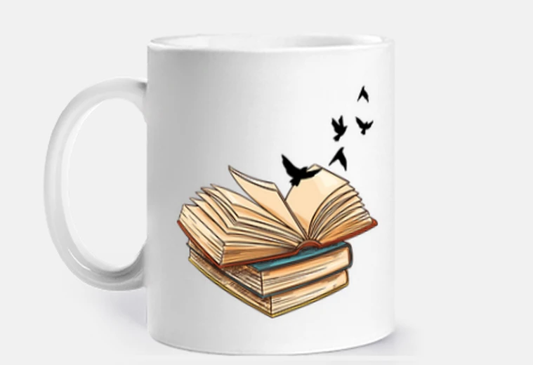 Mug Oiseaux qui volent - livre ouvert