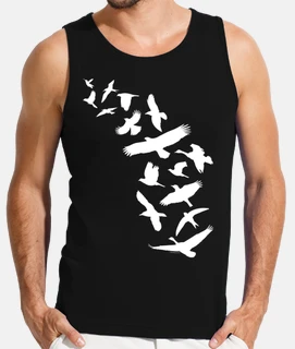 oiseaux volants - blanc