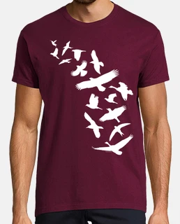 oiseaux volants - blanc