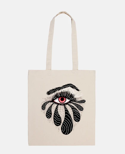 Bolsa ojo rojo con lágrimas negras