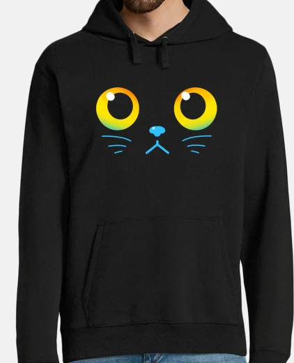 Sudadera ojos curiosos - gato negro