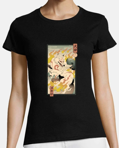 T-shirt Okami Ukiyo-e Shirt Womens