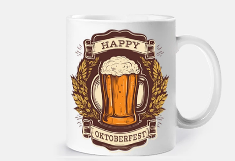 Cup oktoberfest oktoberfest happy cup coffee tea croissants