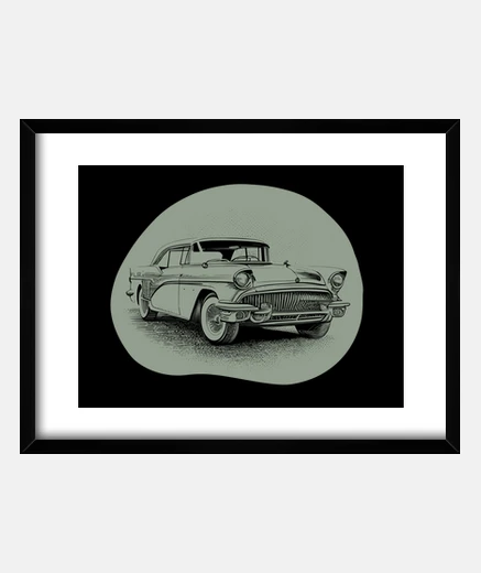 Framed old car collector