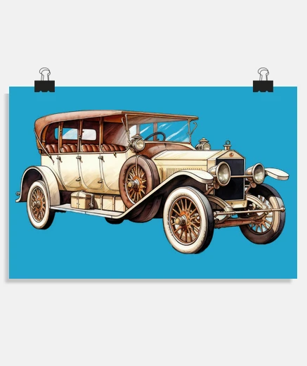 Poster old clunker poster workshop store boutique living room poster