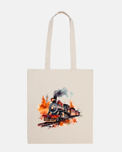 Bag old locomotive sunset