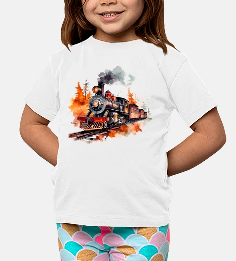 Kids old locomotive sunset