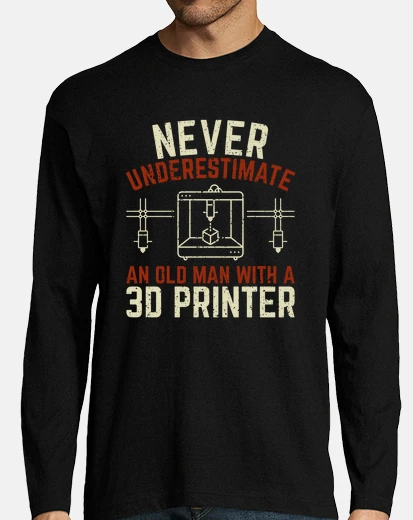 T-shirt old man 3d printer printing