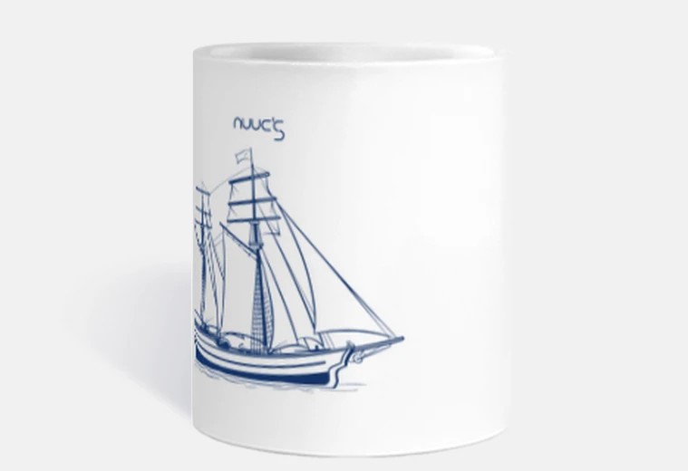 Cup old sailing ship mac ocean