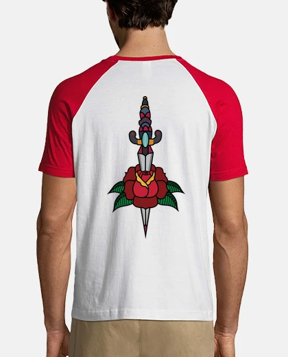 Camiseta Old School Dagger & Rose