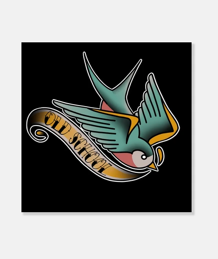 Wall old school swallow