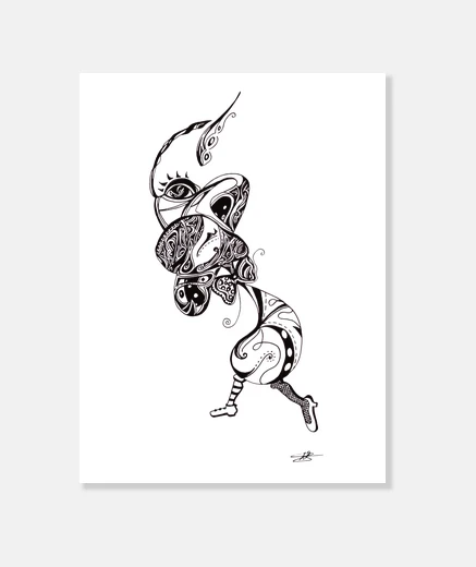 Wall on the way to the moon. canvas