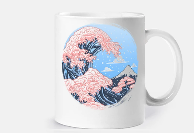 Tazza onda ciliegia