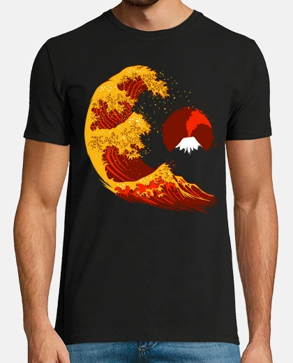 T-shirt onda di lava