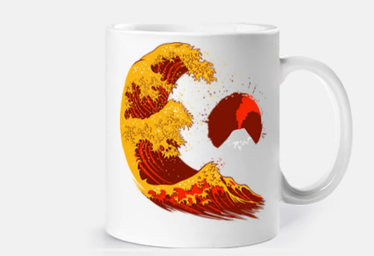 Tazza onda di lava