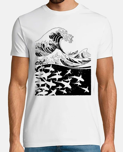 T-shirt onda di squalo