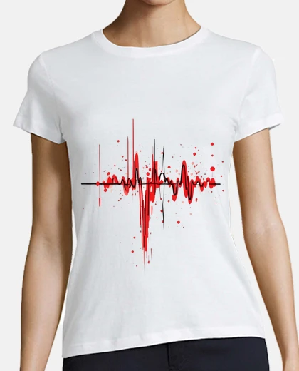 Tee-shirt ondes sonores colorées abstraites, art visuel inspiré de la fréquence sonore, parfait pour les mélom