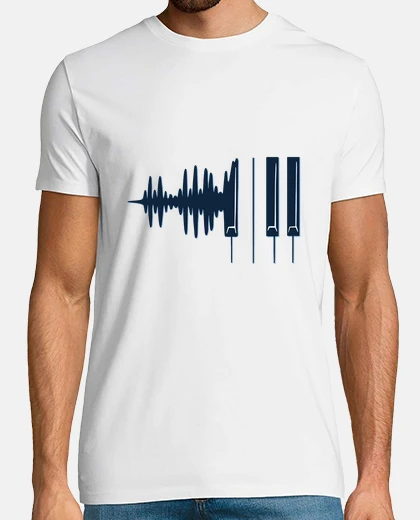 Tee-shirt ondes sonores de piano