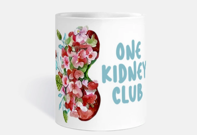Cup One Kidney Club - Floral kidney Artwork