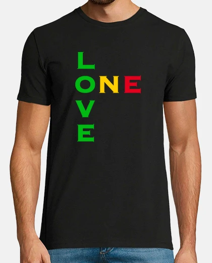 Tee-shirt One love - vert jaune rouge