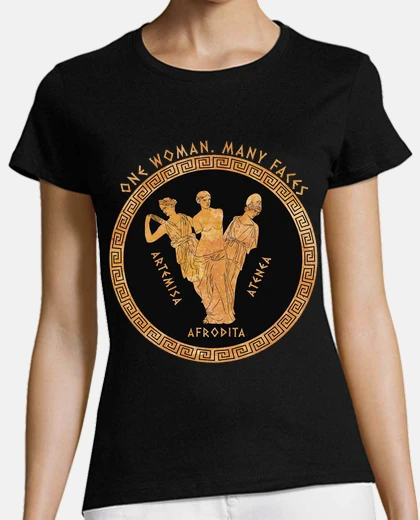 T-shirt one woman. many faces