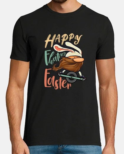 T-shirt onewheel happy floating easter one wheel float on ride on easter rabbit