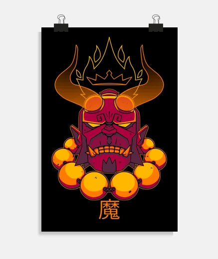 Póster Oni Hellboy - Mignola comic japanese