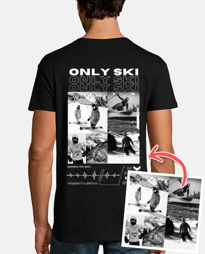 T-shirt ONLY SKI 1 - FOTO PERSONALIZZATA