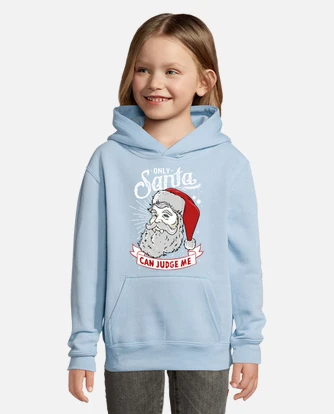 Vooroordeel Televisie kijken Supplement Only santa can judge me kids hoodie | tostadora