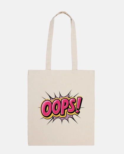 Bag oops i was wrong pop art student bag diary tote gallery museum