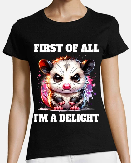 T-shirt opossum arrabbiato frase divertente opo