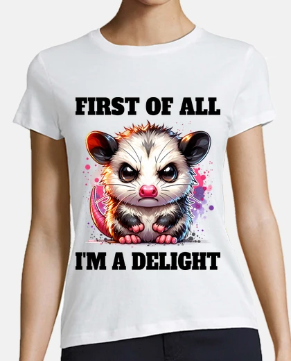 T-shirt opossum arrabbiato frase divertente opo
