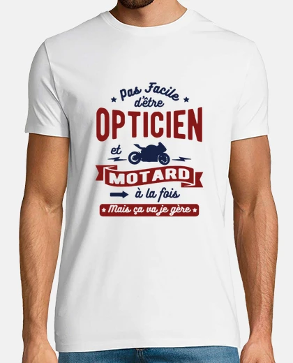 Tee-shirt Opticien et motard
