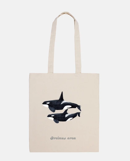 Borsa orca duo (orcinus orca) bandoliera
