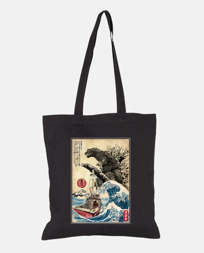 Bag orca in japan woodblock