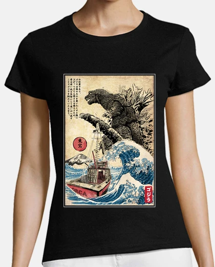 Playera Orca in Japan Woodblock