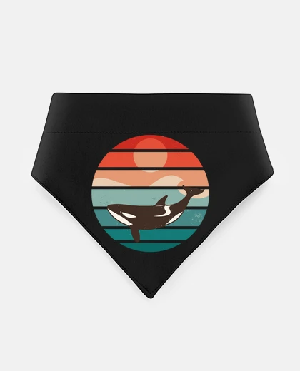 Mascotas orca whale vintage sunset