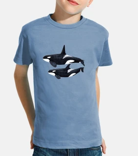 Orca duo (Orcinus orca) camiseta niño
